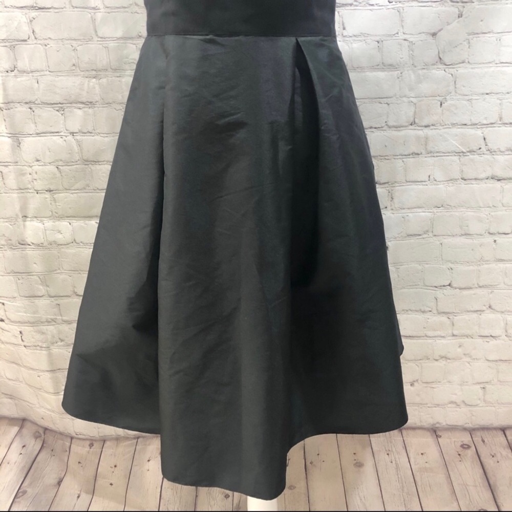 Monique Lhuillier One Shoulder Fit & Flare Cocktail Dress Black Size 10 - Picture 6 of 14